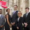 Provost Mandel and students from Beasley School of Law